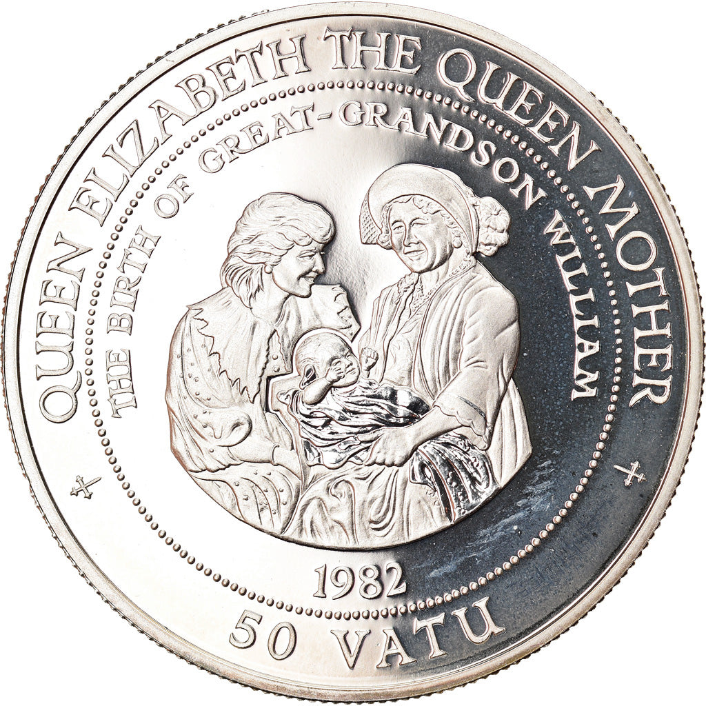 Münze, Vanuatu, Birth of Prince William, 50 Vatu, 1982, STGL, Silber, KM:26
