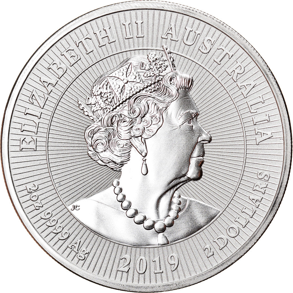 Moneta, Australia, Australian Crocodile, 2 Dollars, 2019, 2 Oz, FDC, Argento