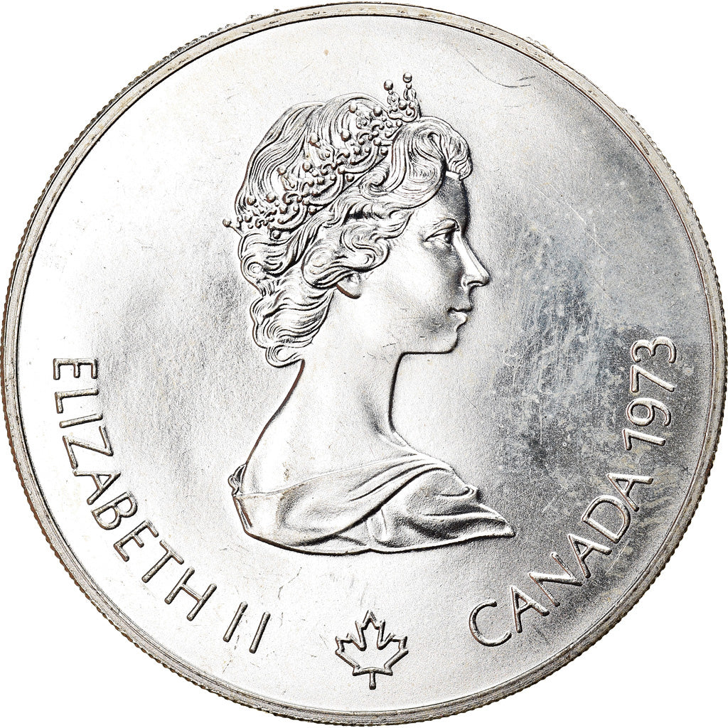 Monnaie, Canada, Elizabeth II, Carte de l'Amérique du Nord, 5 Dollars, 1973