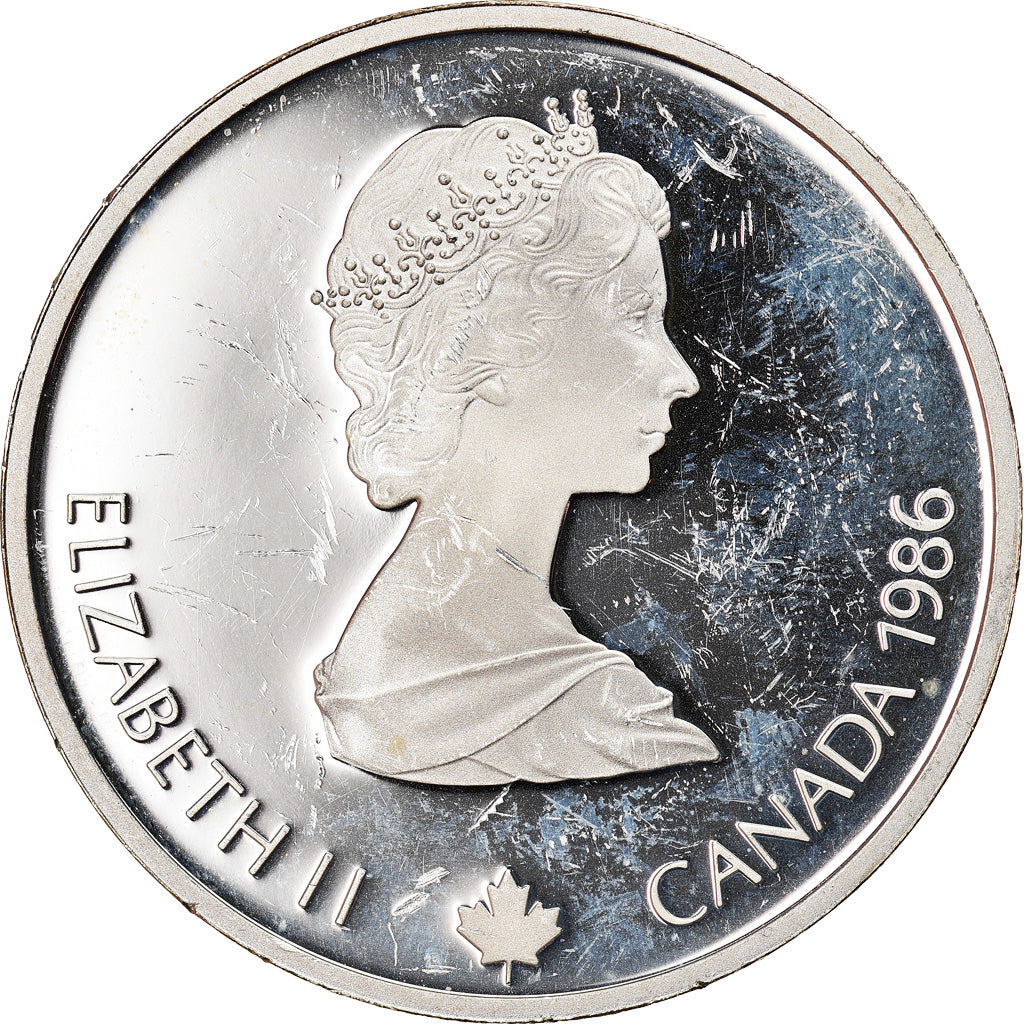 Moneta, Canada, Elizabeth II, Cross-country skiing, 20 Dollars, 1986, Royal