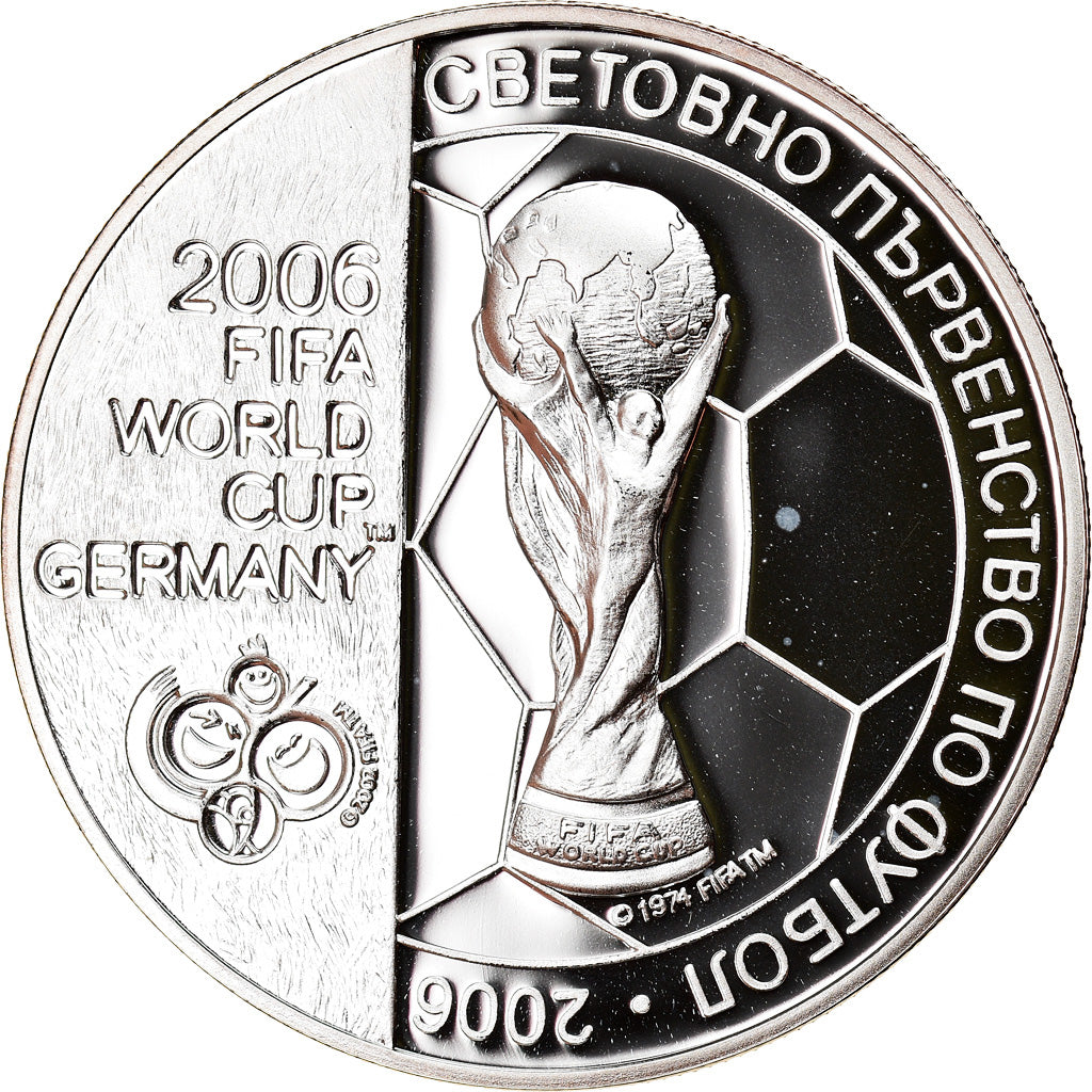 Münze, Bulgarien, World Football Cup 2006, 5 Leva, 2003, Sofia, Proof, STGL
