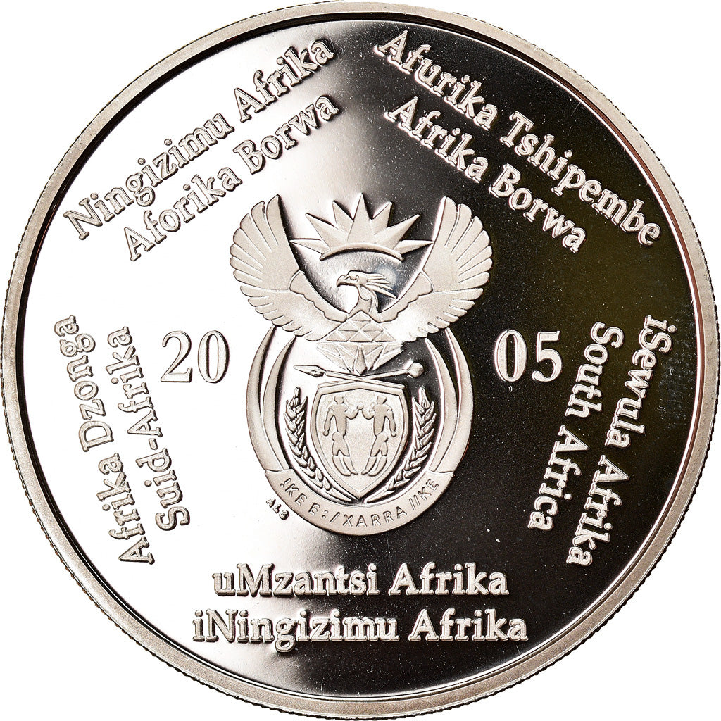 Moneta, Sudafrica, World Cup Soccer, 2 Rand, 2005, Pretoria, Proof, FDC