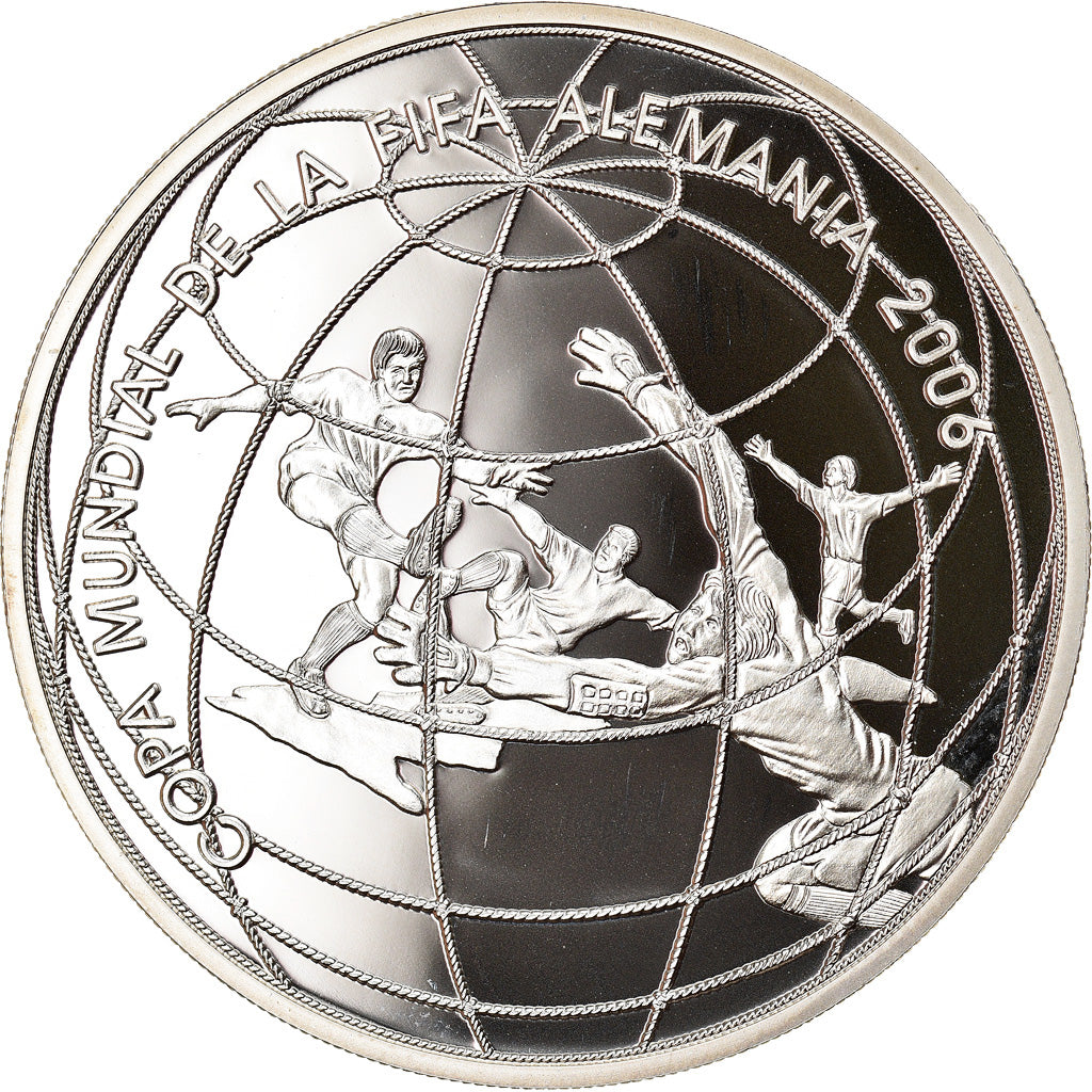 Moneta, Perù, FIFA World Cup, Nuevo Sol, 2004, Madrid, Proof, FDC, Argento