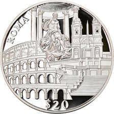 Moneta, Liberia, Roma, 20 Dollars, 2000, FDC, Argento