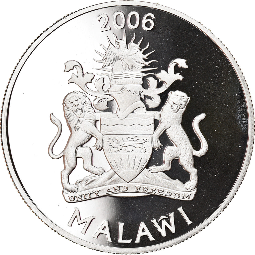 Münze, Malawi, Elephants, 5 Kwacha, 2006, Proof, STGL, Silber