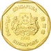 SINGAPORE, Dollar, 1990, British Royal Mint, KM #54b, MS(63), Aluminum-Bronze,..