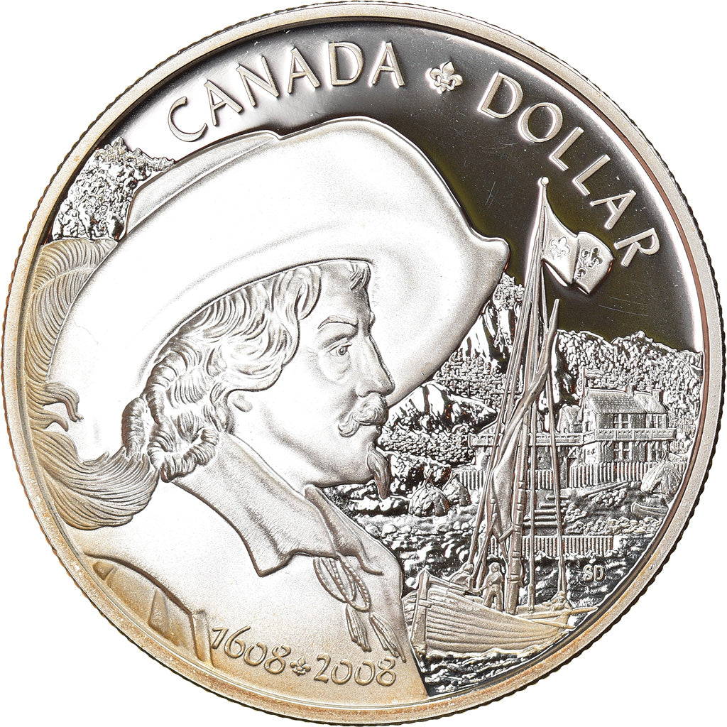 Coin, Canada, Elizabeth II, 400th Anniversary of Québec, Dollar, 2008, Proof