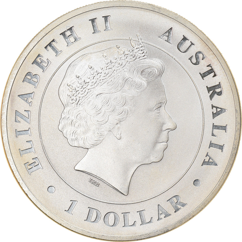 Moneta, Australia, Australian Crocodile, Dollar, 2014, 1 Oz, FDC, Argento