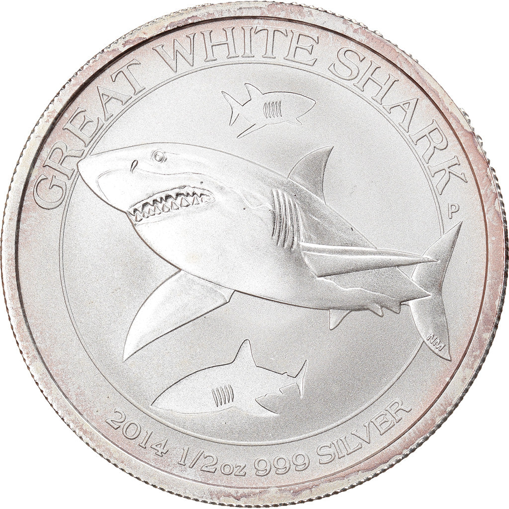 Monnaie, Australie, Grand requin blanc, 50 Cents, 2014, 1/2 Once, FDC, Argent