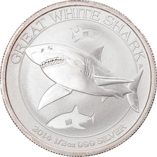 Moneta, Australia, Great White Shark, 50 Cents, 2014, 1/2 Oz, FDC, Argento