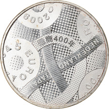 Pays-Bas, 5 Euro, Friendship with Japan, 2009, SPL, Silver Plated Copper