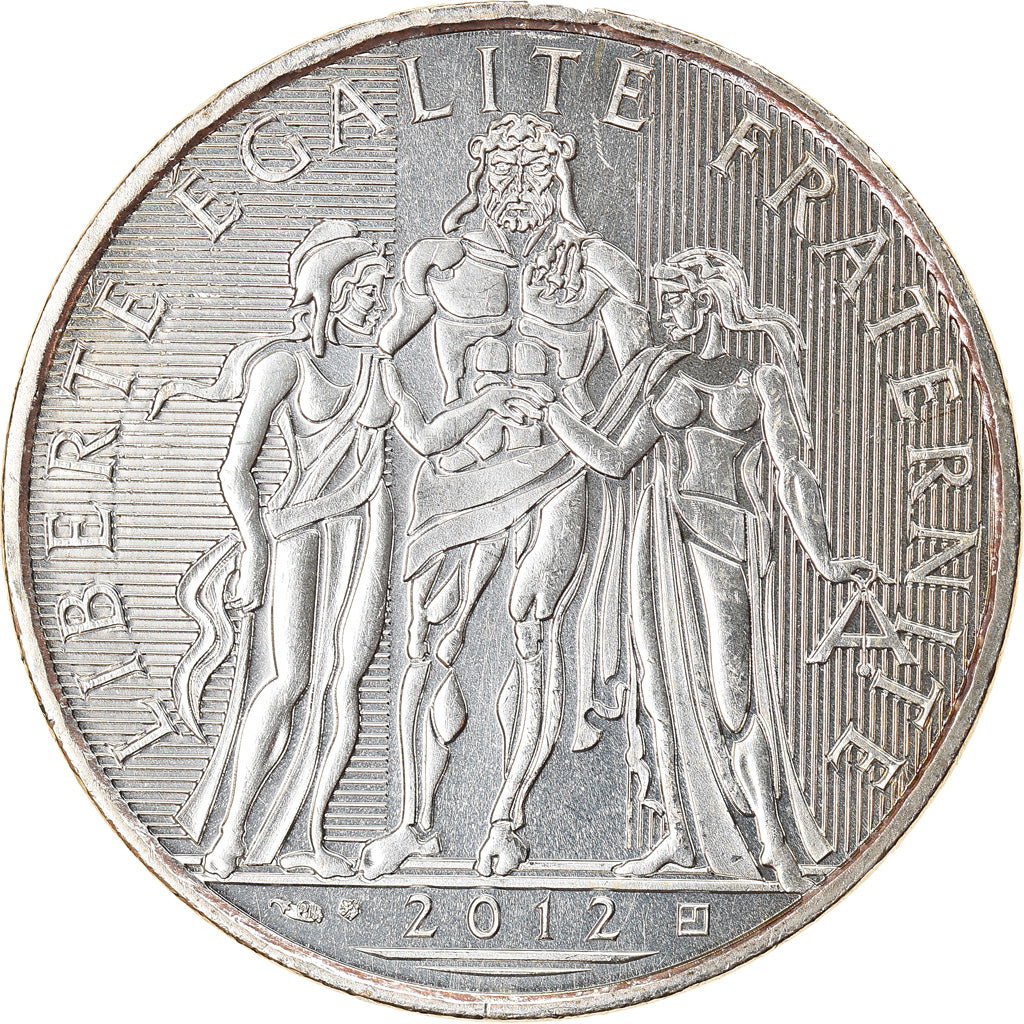 France, 10 Euro, Hercule, 2012, Paris, MS(65-70), Silver, Gadoury:EU 516