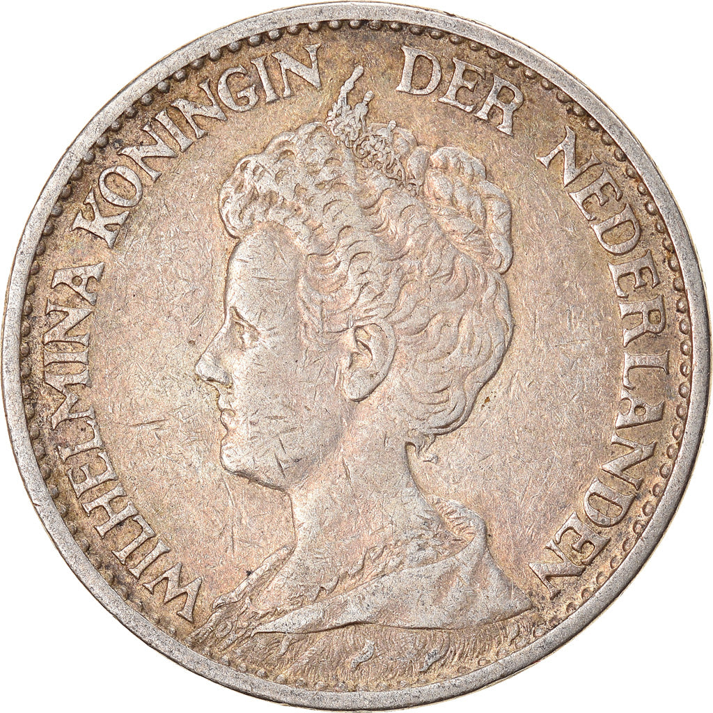 Moneta, Paesi Bassi, Wilhelmina I, Gulden, 1915, MB+, Argento, KM:148