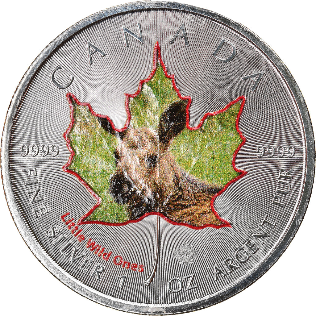 Moneta, Canada, Maple Leaf, 5 Dollars, 2016, Little Wild Ones, Moose, FDC