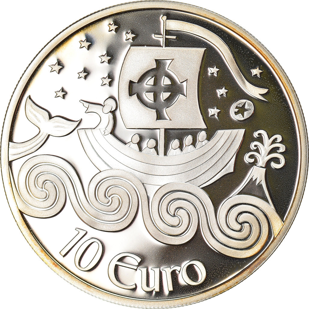 IRELAND REPUBLIC, 10 Euro, St. Brendan the Navigator, 2011, Proof, FDC, Argent