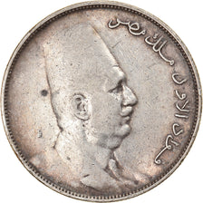 Coin, Egypt, Fuad I, 10 Piastres, 1923/AH1341, Heaton, VF(30-35), Silver, KM:337