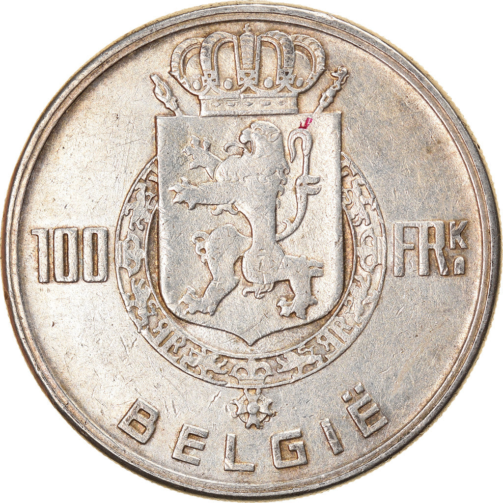 Moneta, Belgio, 100 Francs, 100 Frank, 1949, BB, Argento, KM:139.1