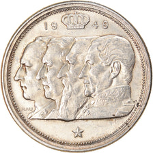 Moeda, Bélgica, 100 Francs, 100 Frank, 1949, EF(40-45), Prata, KM:139.1