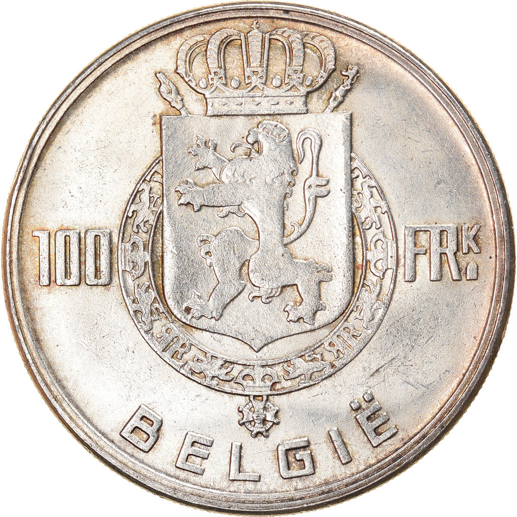 Moneta, Belgio, 100 Francs, 100 Frank, 1949, BB, Argento, KM:139.1