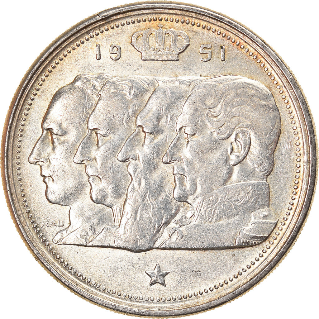 Moneta, Belgio, 100 Francs, 100 Frank, 1951, BB, Argento, KM:139.1