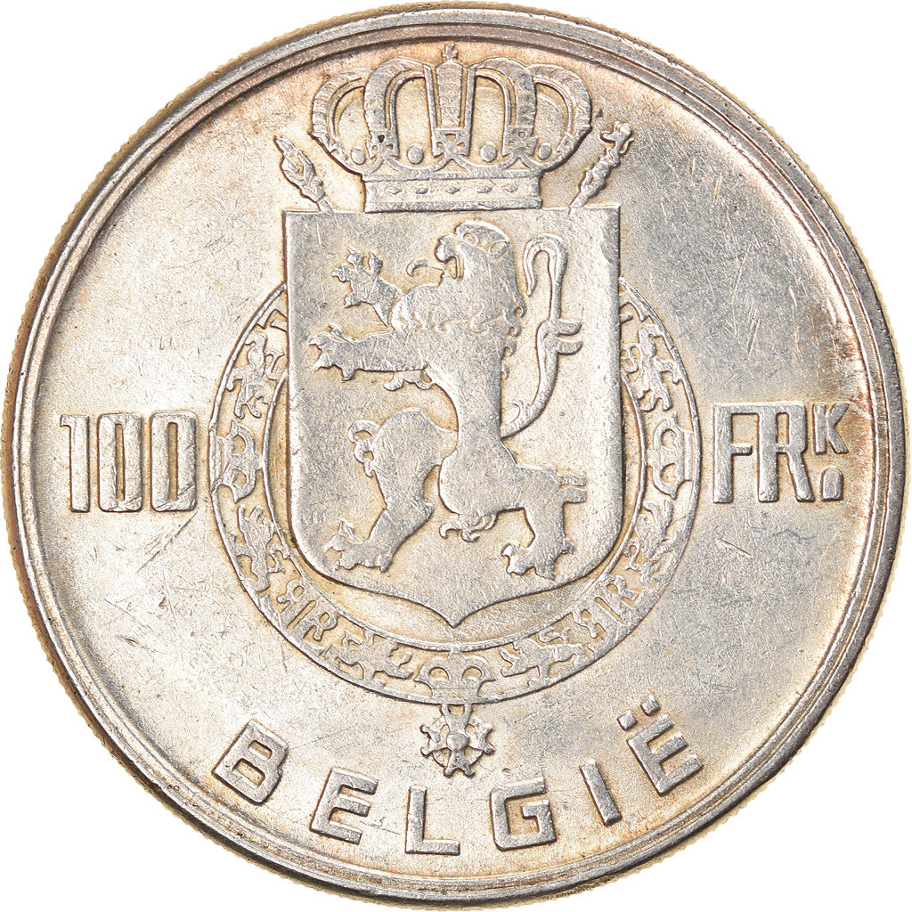 Moneta, Belgio, 100 Francs, 100 Frank, 1951, BB, Argento, KM:139.1