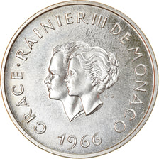 Münze, Monaco, 10th Wedding Anniversary, 10 Francs, 1966, UNZ+, Silber, KM:M1