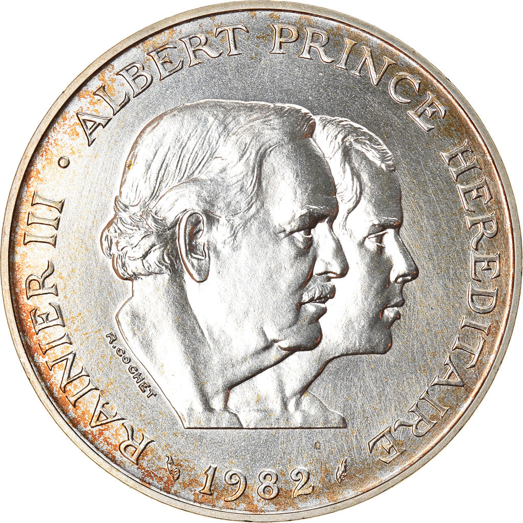 Moeda, Mónaco, Rainier III, Heir Apparent Prince Albert, 100 Francs, 1982