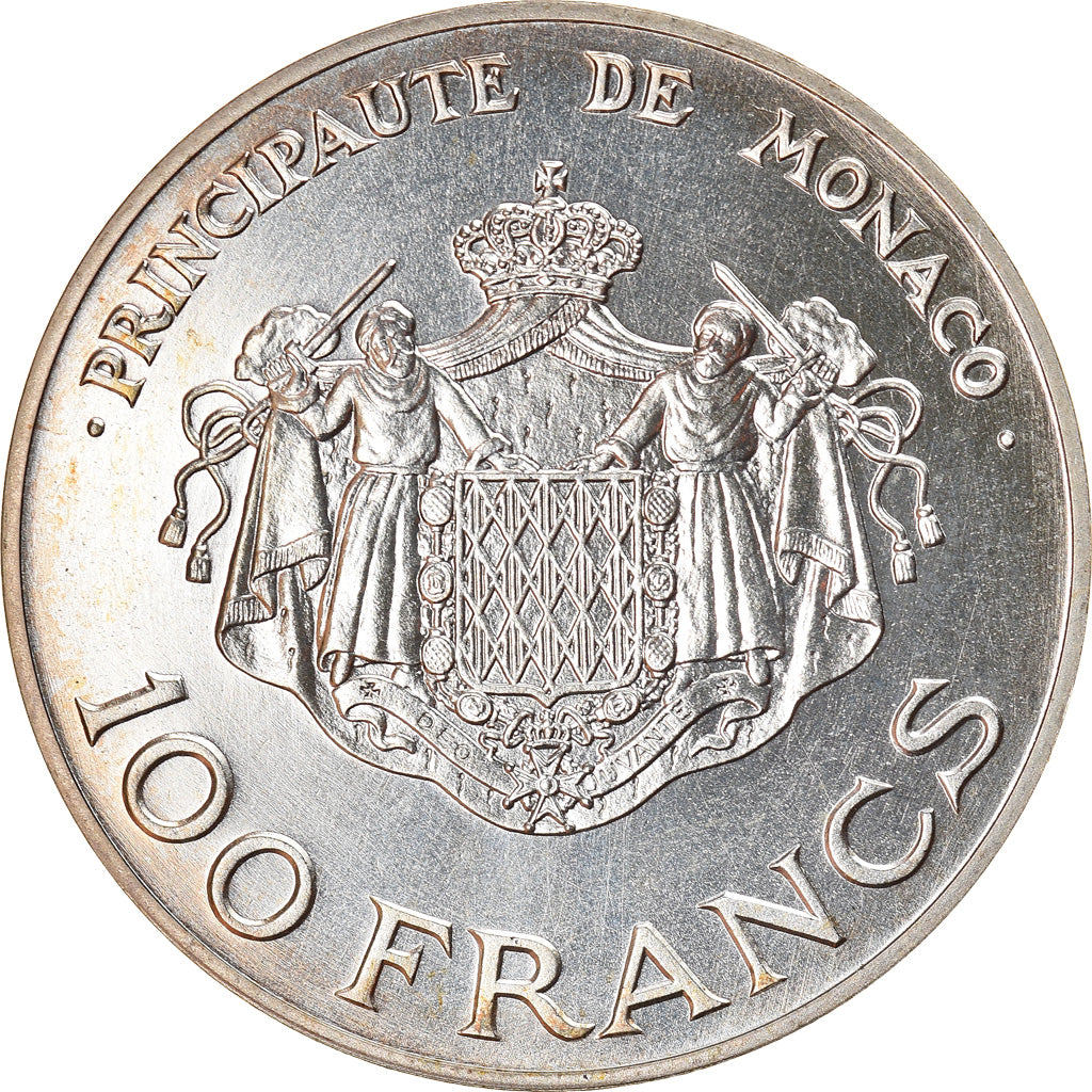 Moeda, Mónaco, Rainier III, Heir Apparent Prince Albert, 100 Francs, 1982