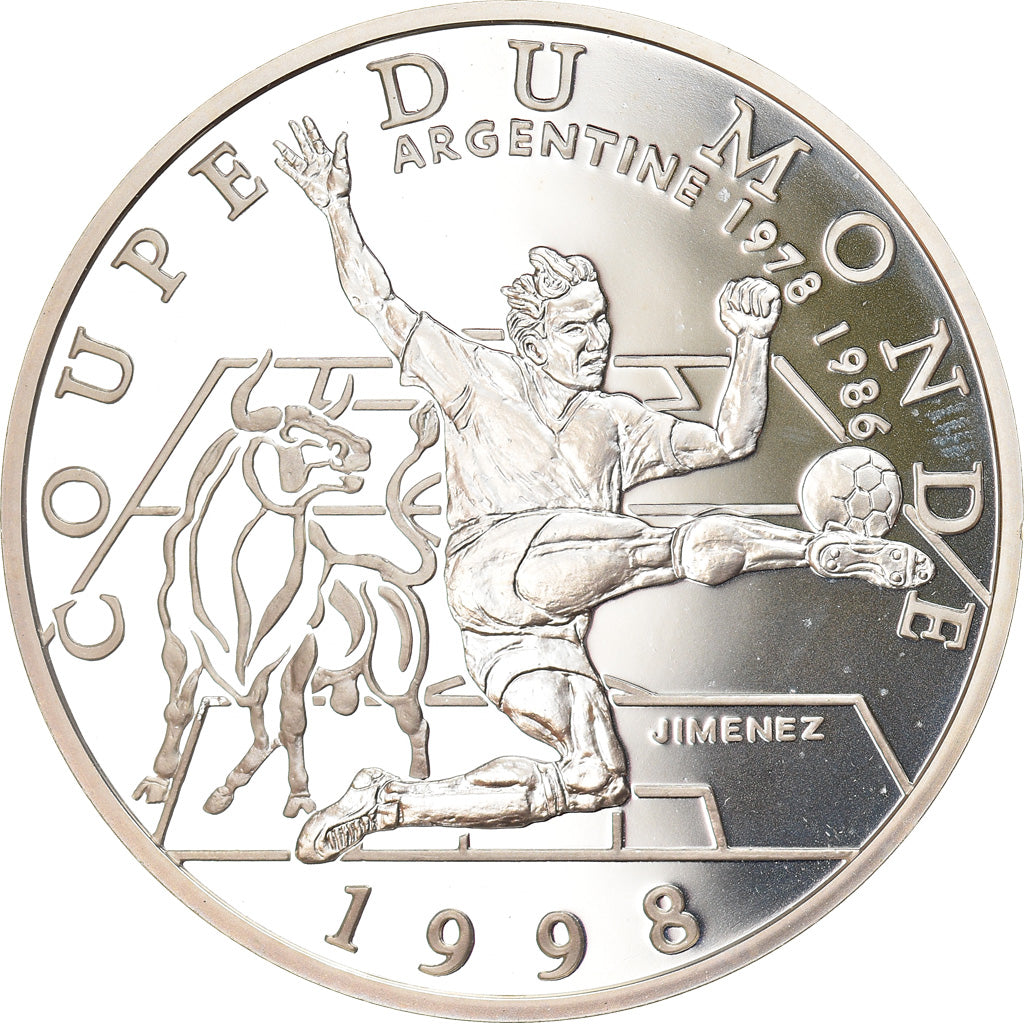 Monnaie, France, World Cup 98, Argentine, 10 Francs, 1997, Proof, FDC, Argent