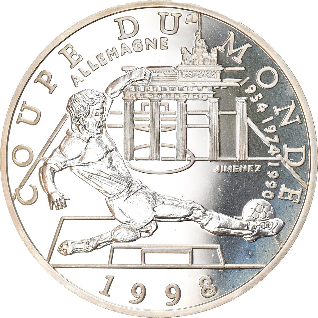 Coin, France, World Cup 98, Allemagne, 10 Francs, 1997, Proof, MS(65-70), Silver