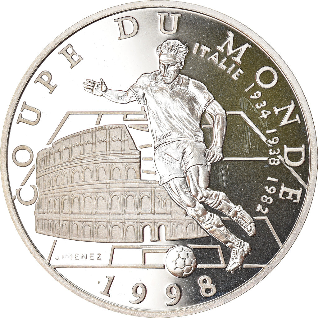 Münze, Frankreich, World Cup 98, Italie, 10 Francs, 1997, Proof, STGL, Silber