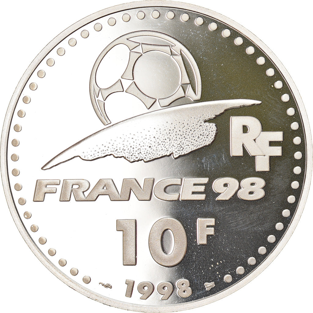 Coin, France, World Cup 98, Brésil, 10 Francs, 1998, Proof, MS(65-70), Silver