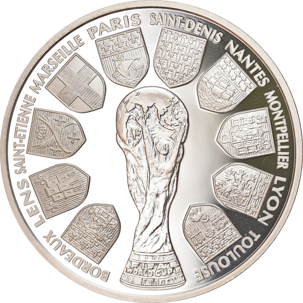 Moneda, Francia, World Cup 1998, 10 Francs, 1998, Proof, FDC, Plata, KM:1167