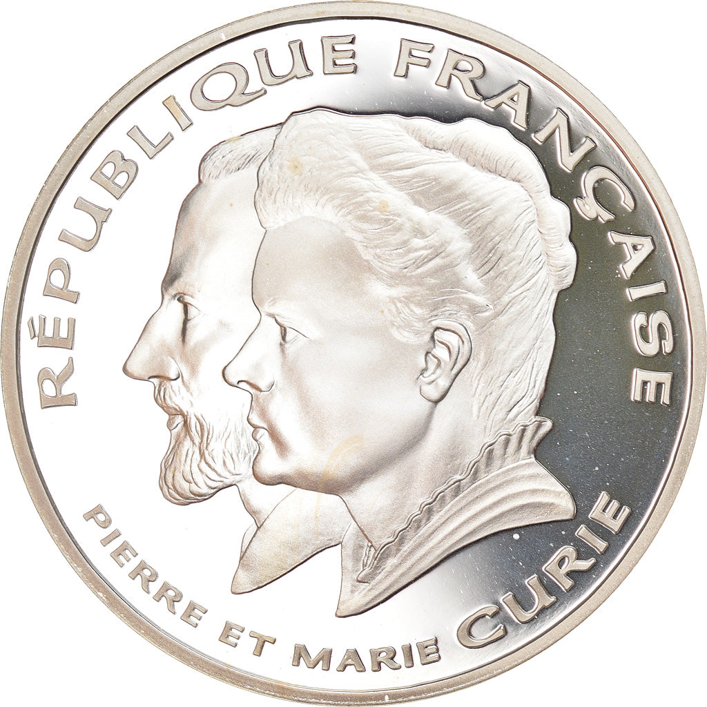 Monnaie, France, Pierre and Marie Curie, 100 Francs, 1997, Proof, FDC, Argent