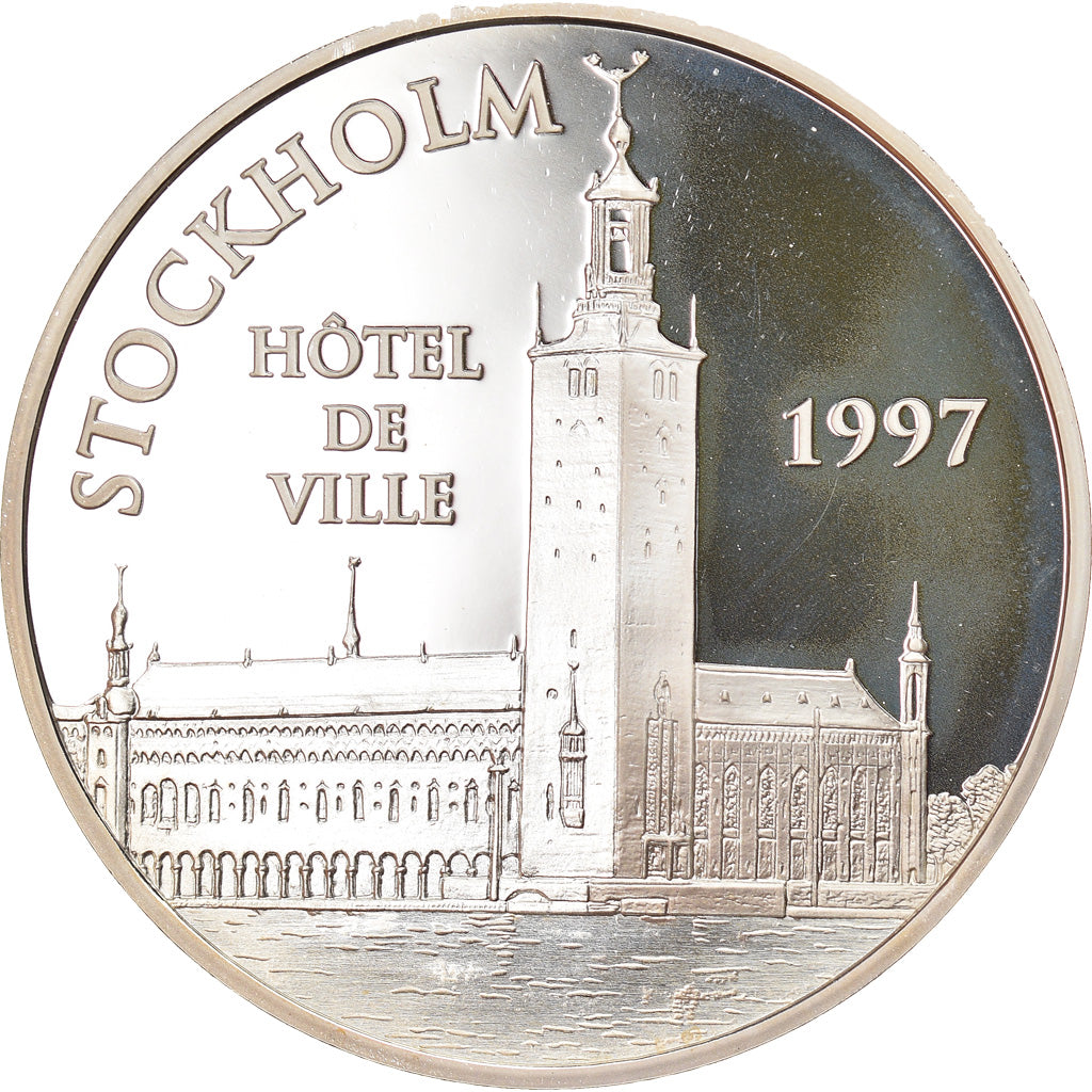 Monnaie, France, Stockholm City Hall, 100 Francs-15 Euro, 1997, Proof, FDC