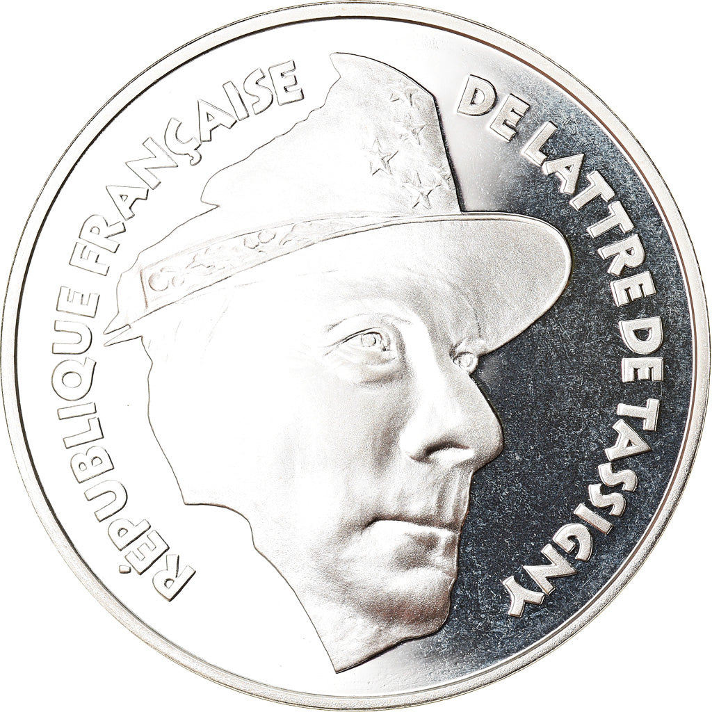 Munten, Frankrijk, General de Lattre de Tassigny, 100 Francs, 1994, Proof, FDC