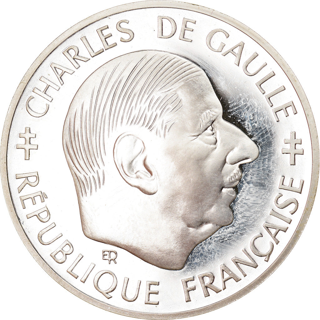 Münze, Frankreich, Charles de Gaulle, Franc, 1988, Proof, UNZ, Silber, KM:978