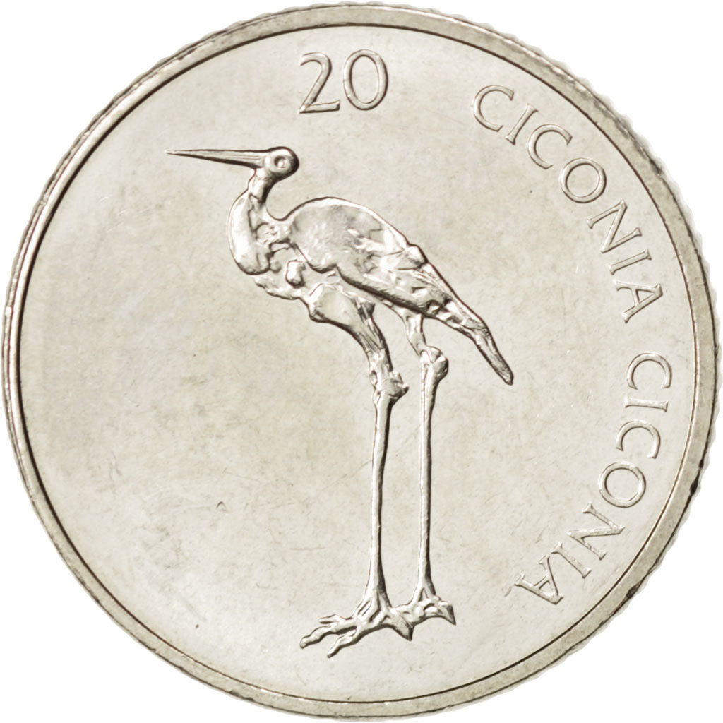 SLOVENIA, 20 Tolarjev, 2005, Kremnica, KM #51, MS(63), Copper-Nickel, 24, 6.83