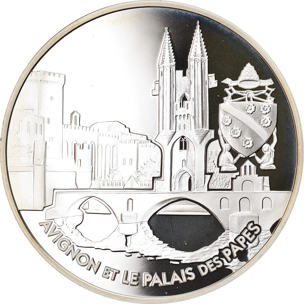França, 1-1/2 Euro, Avignon, 2004, Paris, Proof, MS(65-70), Prata, KM:1364