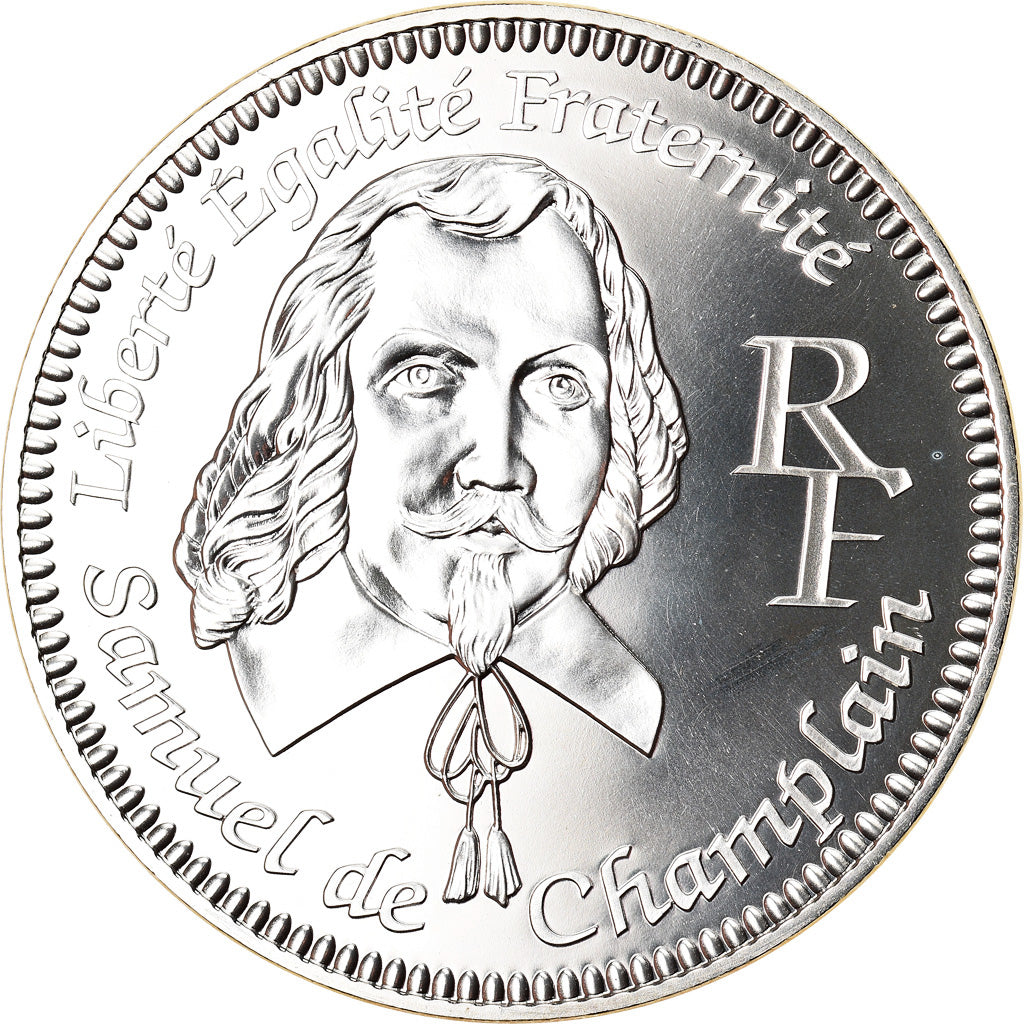 Frankreich, 1/4 Euro, Samuel de Champlain, 2004, Paris, Proof, STGL, Silber