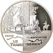 Francia, 1-1/2 Euro, Trans-Siberian Railway, 2004, Paris, Proof, FDC, Argento