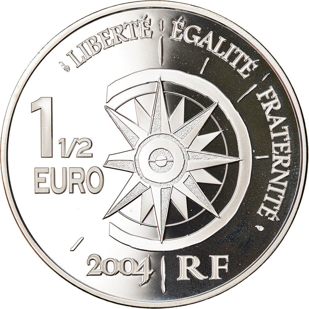 Francia, 1-1/2 Euro, Trans-Siberian Railway, 2004, Paris, Proof, FDC, Argento