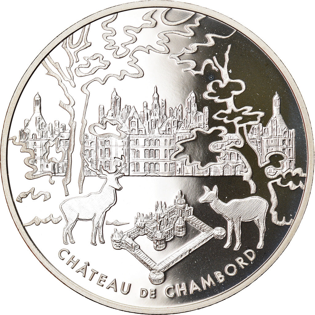France, 1-1/2 Euro, Chateau Chambord, 2003, Paris, Proof, MS(65-70), Silver
