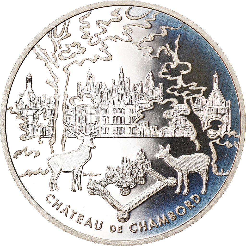 France, 1-1/2 Euro, Chateau Chambord, 2003, Paris, Proof, MS(65-70), Silver