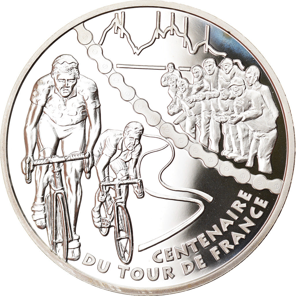 France, 1-1/2 Euro, Mountain Stage, 2003, Paris, Proof, MS(65-70), Silver