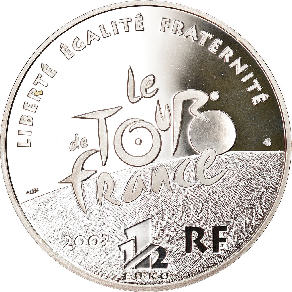 France, 1-1/2 Euro, Mountain Stage, 2003, Paris, Proof, MS(65-70), Silver