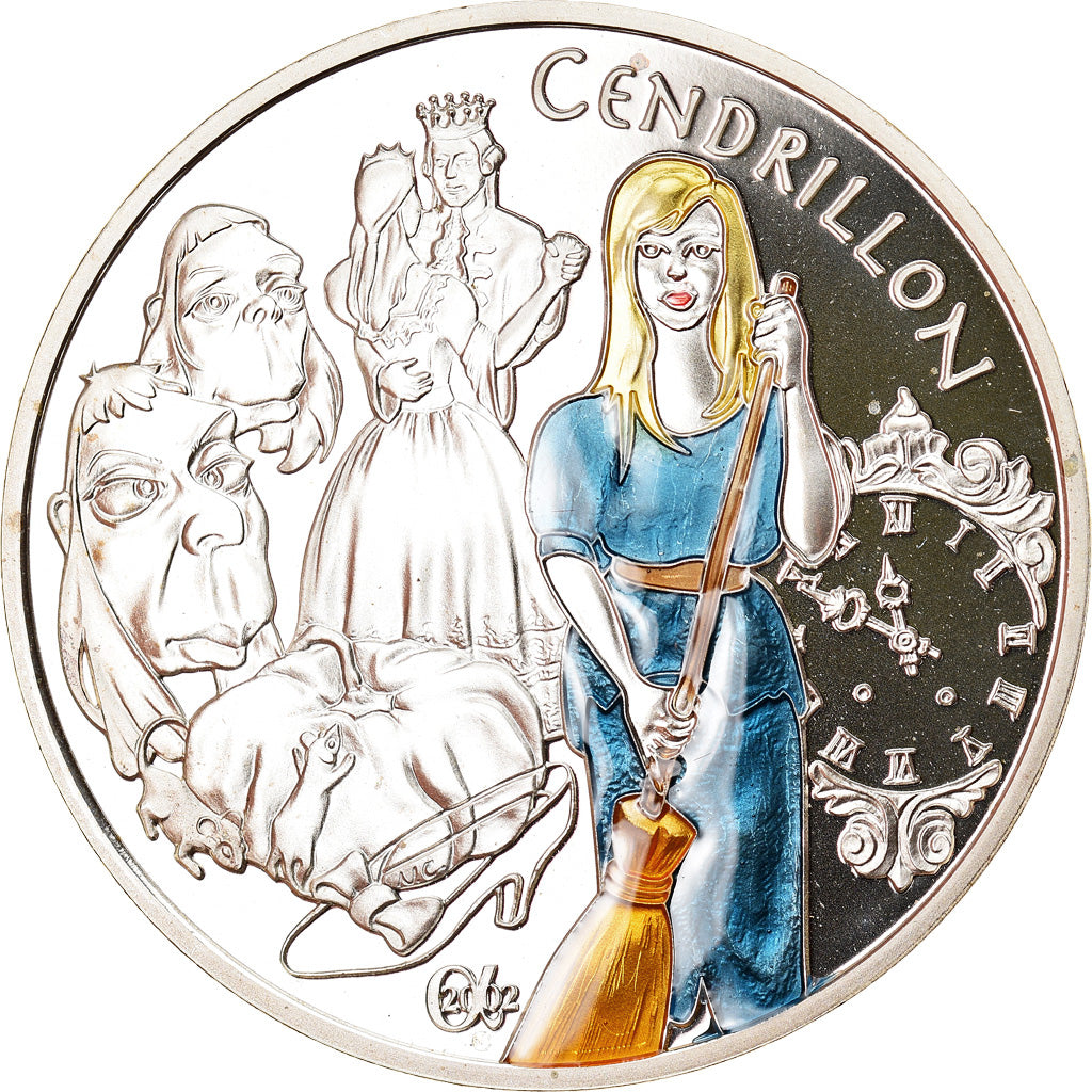 France, 1-1/2 Euro, Cinderella, 2002, Proof, MS(65-70), Silver, KM:1841