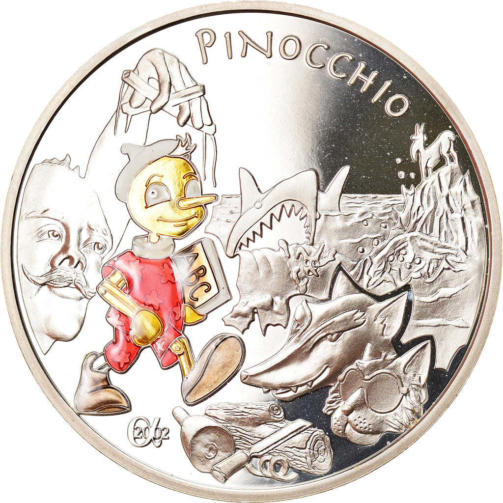 France, 1-1/2 Euro, Pinocchio, 2002, Proof, FDC, Argent, KM:1842