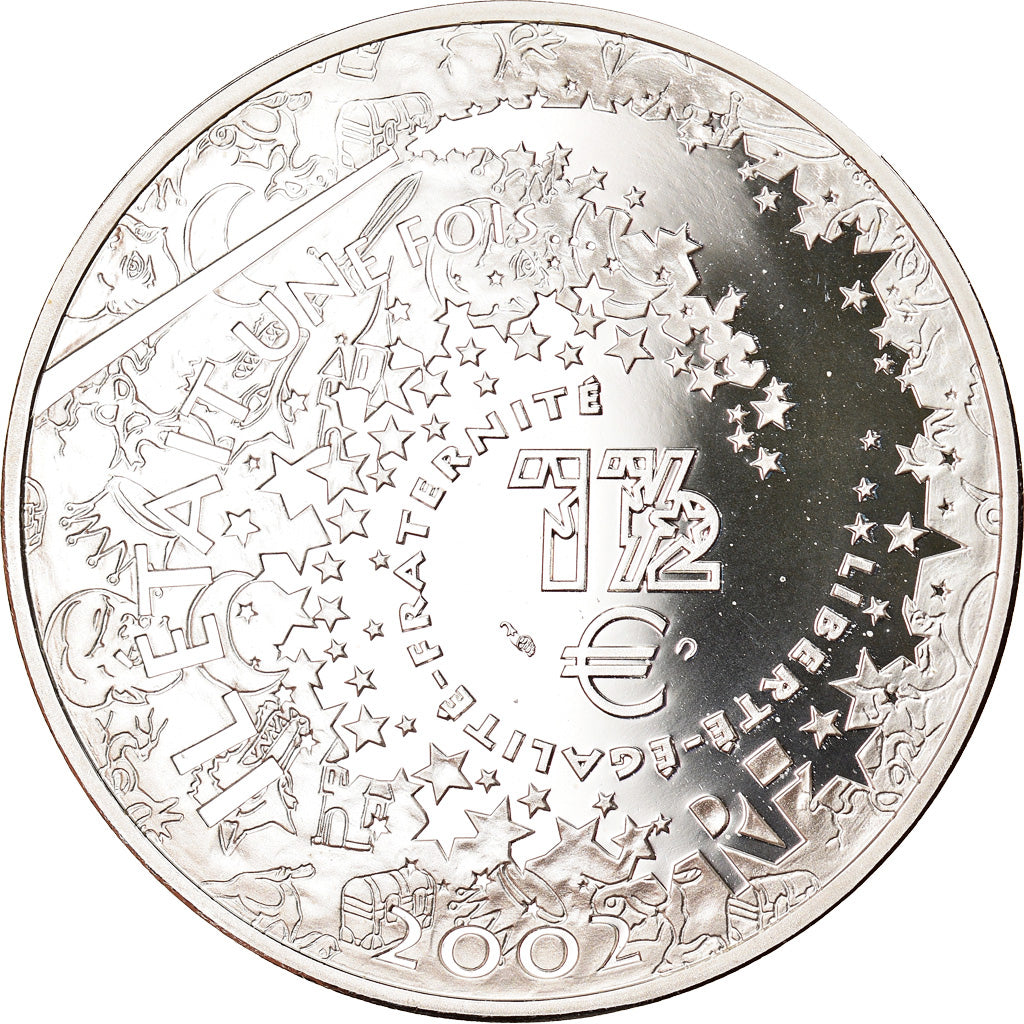 France, 1-1/2 Euro, Pinocchio, 2002, Proof, FDC, Argent, KM:1842