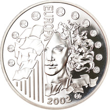 France, 1-1/2 Euro, Europa, 2002, Paris, Proof, MS(65-70), Silver, KM:1301